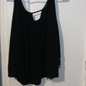 Black cold shoulder shirt